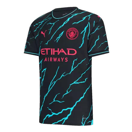 Men's Replica Manchester City Third Away Soccer Jersey Shirt 2023/24 - Pro Jersey Shop