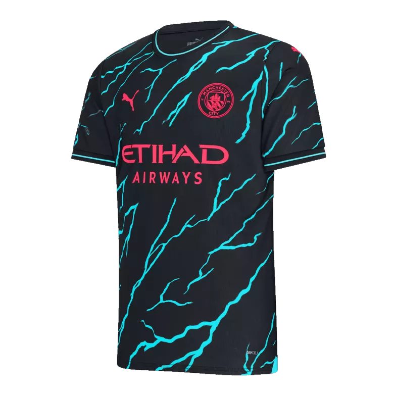 Men's DE BRUYNE #17 Manchester City Third Away Soccer Jersey Shirt 2023/24 - Fan Version - Pro Jersey Shop