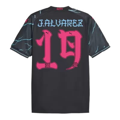 Men's J.ALVAREZ #19 Manchester City Japanese Tour Printing Third Away Soccer Jersey Shirt 2023/24 - Fan Version - Pro Jersey Shop