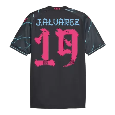 Men's J.ALVAREZ #19 Manchester City Japanese Tour Printing Third Away Soccer Jersey Shirt 2023/24 - Fan Version - Pro Jersey Shop