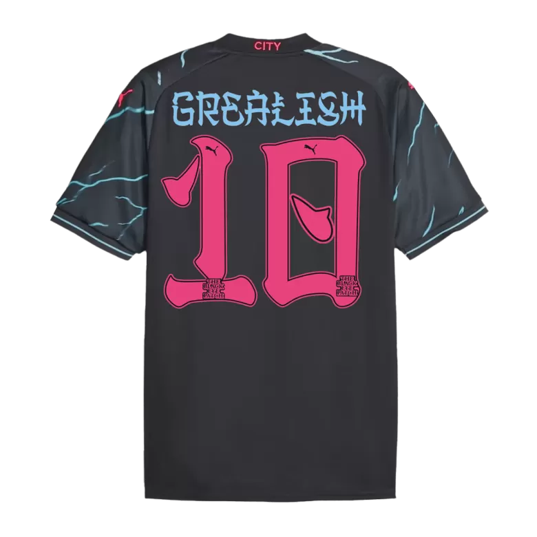 Men's GREALISH #10 Manchester City Japanese Tour Printing Third Away Soccer Jersey Shirt 2023/24 - Fan Version - Pro Jersey Shop