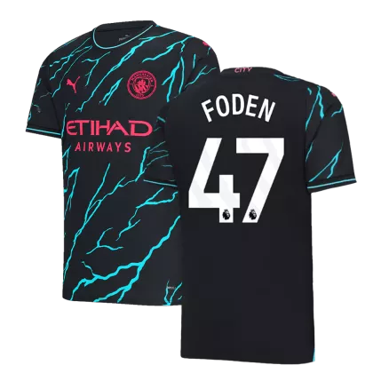 Men's Replica FODEN #47 Manchester City Third Away Soccer Jersey Shirt 2023/24 - Pro Jersey Shop