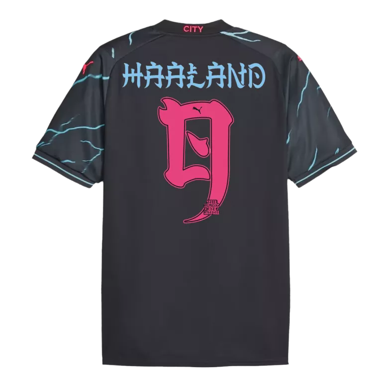 Men's HAALAND #9 Manchester City Japanese Tour Printing Third Away Soccer Jersey Shirt 2023/24 - Fan Version - Pro Jersey Shop