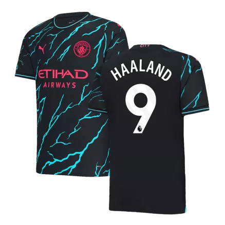 Men's Replica HAALAND #9 Manchester City Third Away Soccer Jersey Shirt 2023/24 - Pro Jersey Shop