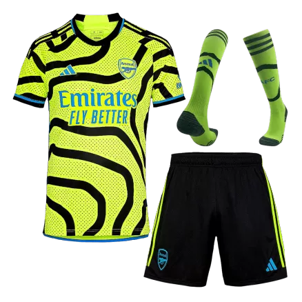 Men's Arsenal Away Soccer Jersey Whole Kit (Jersey+Shorts+Socks) 2023/24 - Fan Version - Pro Jersey Shop