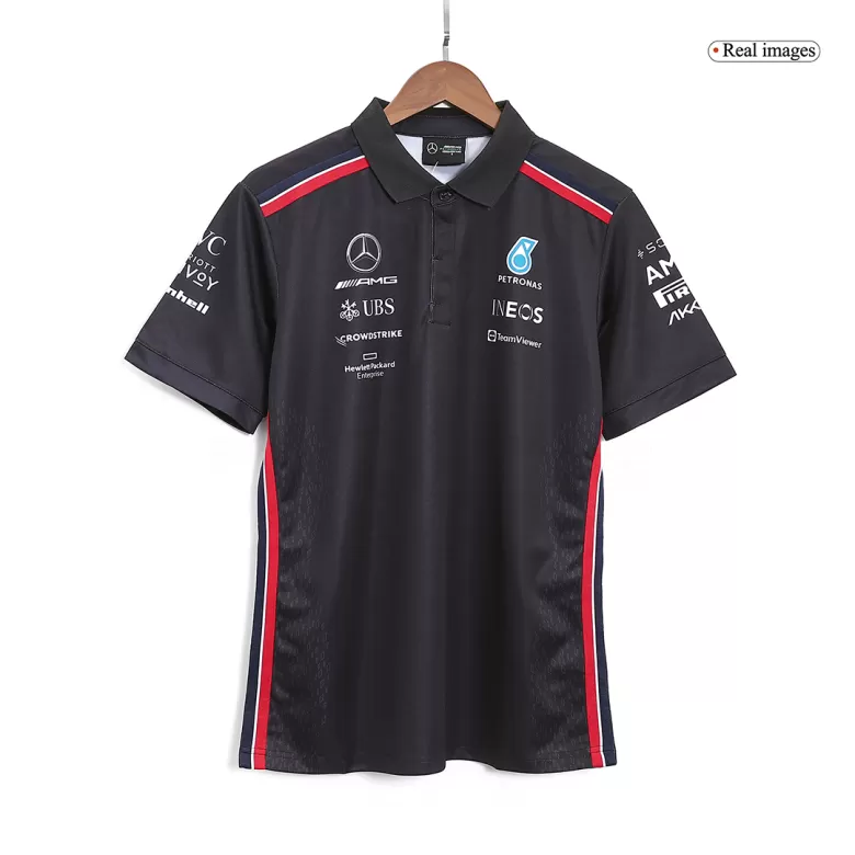 Men's Mercedes AMG Petronas F1 Racing Team Polo 2023 - Black - Pro Jersey Shop