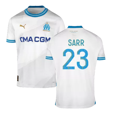 Men's SARR #23 Marseille Home Soccer Jersey Shirt 2023/24 - Fan Version - Pro Jersey Shop
