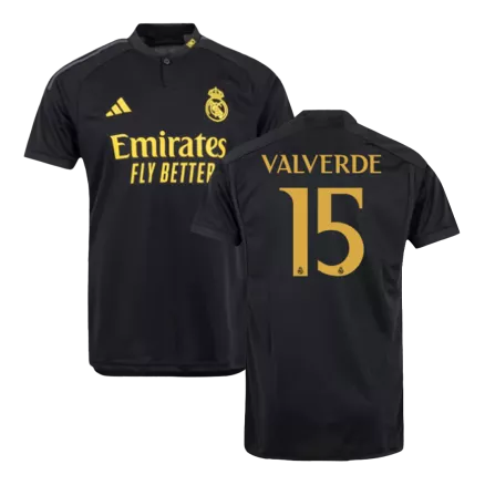 Men's VALVERDE #15 Real Madrid Third Away Soccer Jersey Shirt 2023/24 - Fan Version - Pro Jersey Shop