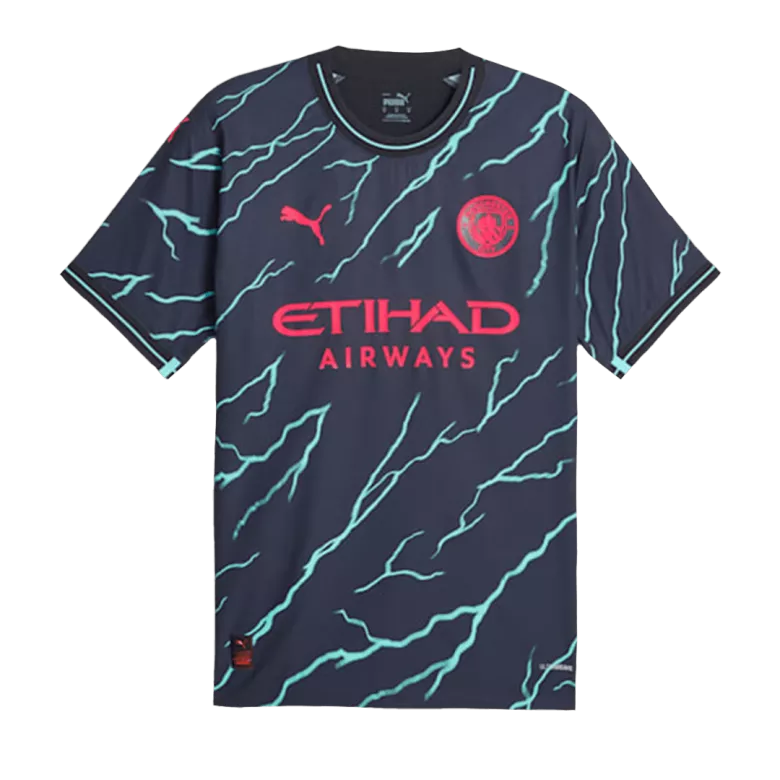 Men's Authentic HAALAND #9 Manchester City Japanese Tour Printing Third Away Soccer Jersey Shirt 2023/24 - Pro Jersey Shop
