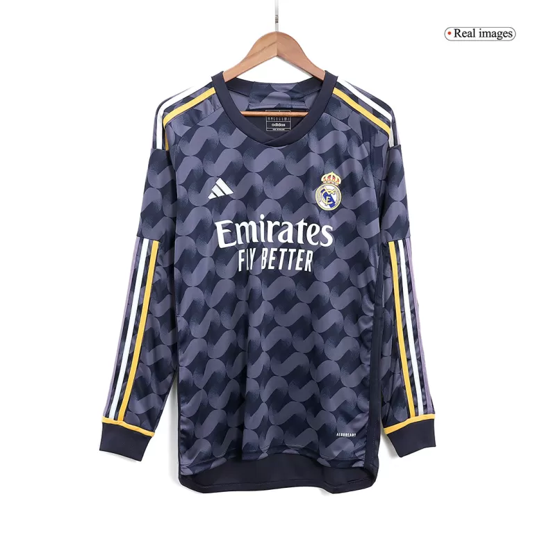 Men's Real Madrid Away Long Sleeves Soccer Jersey Shirt 2023/24 - Fan Version - Pro Jersey Shop