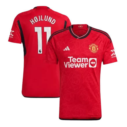 Men's Authentic HØJLUND #11 Manchester United Home Soccer Jersey Shirt 2023/24 - Pro Jersey Shop