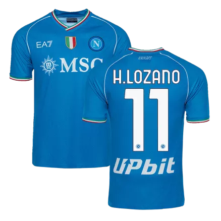 Men's H.LOZANO #11 Napoli Home Soccer Jersey Shirt 2023/24 - Fan Version - Pro Jersey Shop