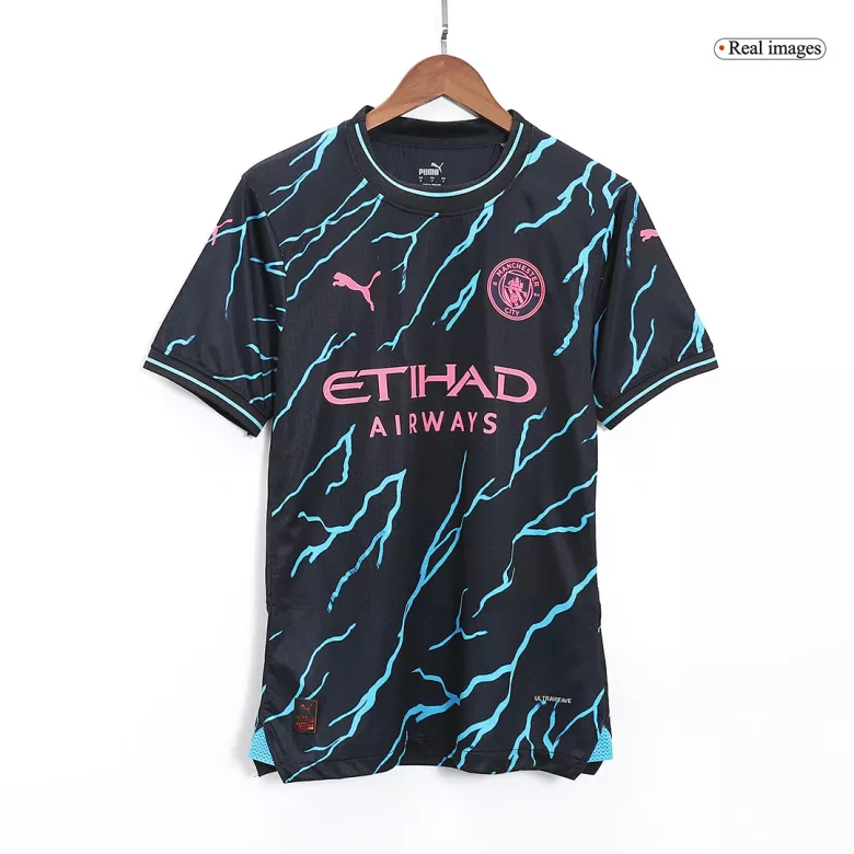 Men's Authentic DE BRUYNE #17 Manchester City Third Away Soccer Jersey Shirt 2023/24 - Pro Jersey Shop