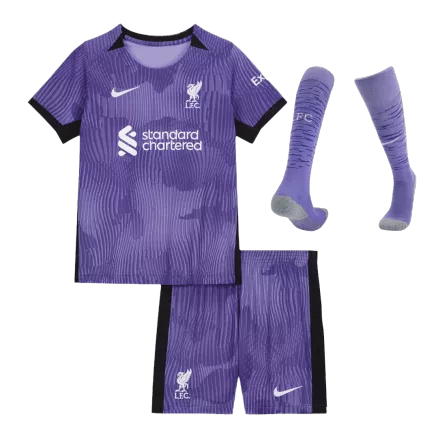 Kids Liverpool Third Away Soccer Jersey Whole Kit (Jersey+Shorts+Socks) 2023/24 - Pro Jersey Shop