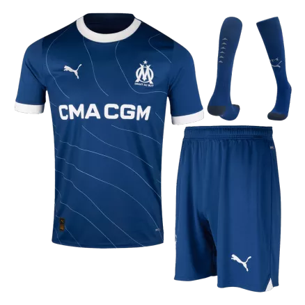 Men's Marseille Away Soccer Jersey Whole Kit (Jersey+Shorts+Socks) 2023/24 - Fan Version - Pro Jersey Shop