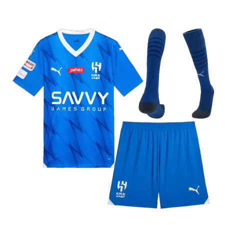 Kids Al Hilal SFC Home Soccer Jersey Whole Kit (Jersey+Shorts+Socks) 2023/24 - Pro Jersey Shop