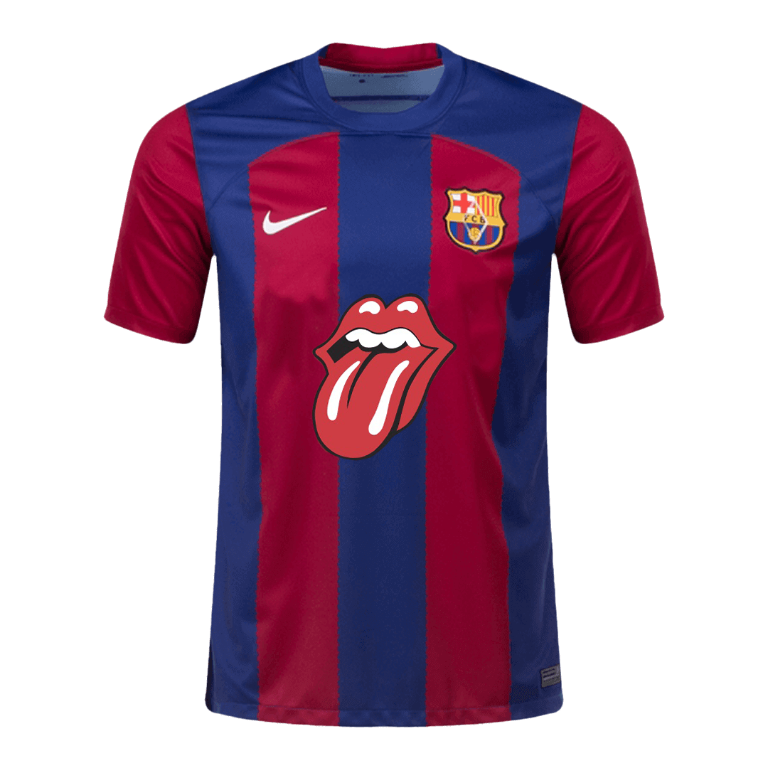 Men s Replica Barcelona x Rolling Stones Soccer Jersey Shirt 2023 24 Pro Jersey Shop