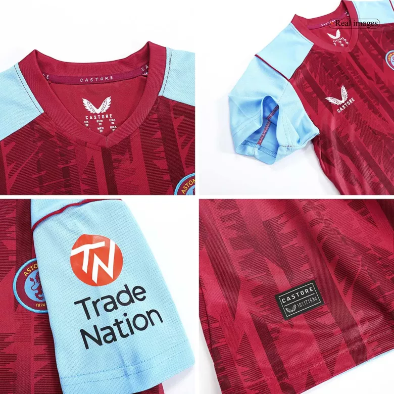 Kids Aston Villa Home Soccer Jersey Kit (Jersey+Shorts) 2023/24 - Pro Jersey Shop