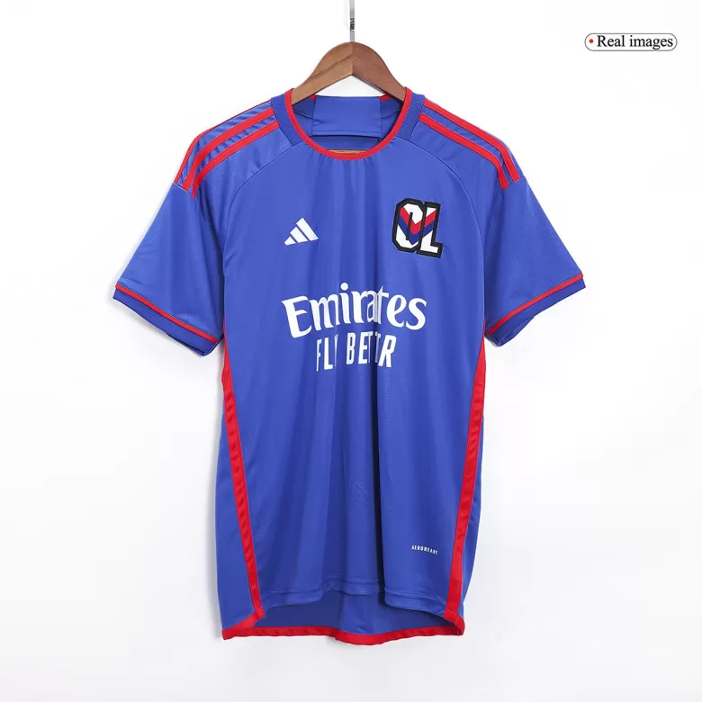 Men's Olympique Lyonnais Away Soccer Jersey Shirt 2023/24 - Fan Version - Pro Jersey Shop