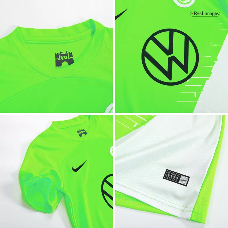 Kids Wolfsburg Home Soccer Jersey Kit (Jersey+Shorts) 2023/24 - Pro Jersey Shop