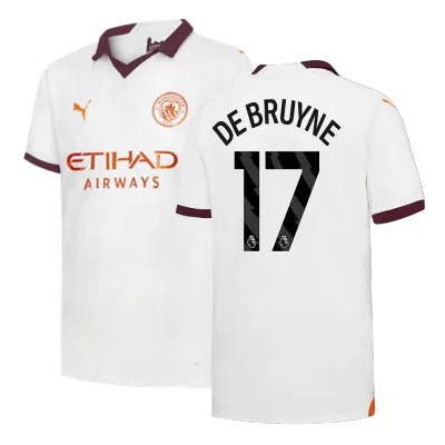Men's DE BRUYNE #17 Manchester City Away Soccer Jersey Shirt 2023/24 - Fan Version - Pro Jersey Shop