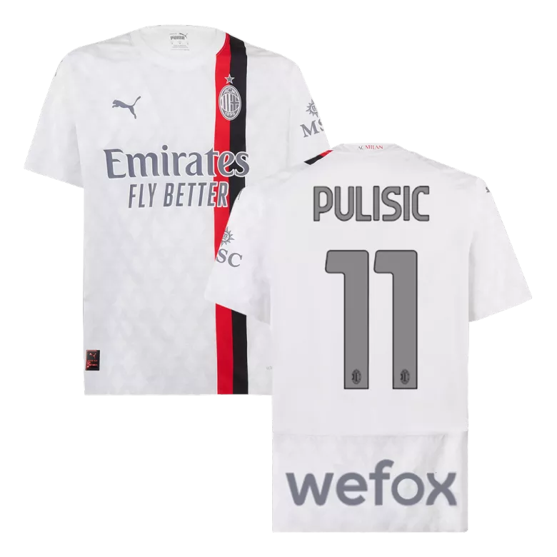 Men's Authentic PULISIC #11 AC Milan Away Soccer Jersey Shirt 2023/24 - Pro Jersey Shop