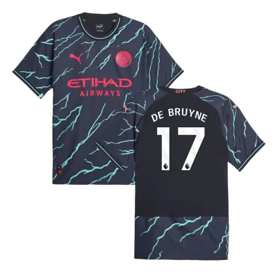 Men's Authentic DE BRUYNE #17 Manchester City Third Away Soccer Jersey Shirt 2023/24 - Pro Jersey Shop