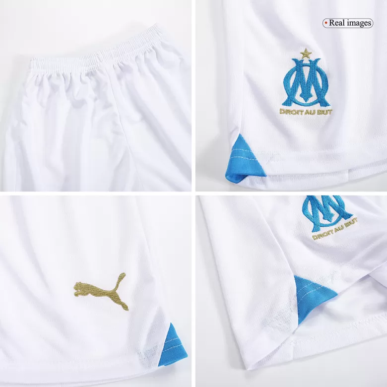 Kids Marseille Home Soccer Jersey Kit (Jersey+Shorts) 2023/24 - Pro Jersey Shop