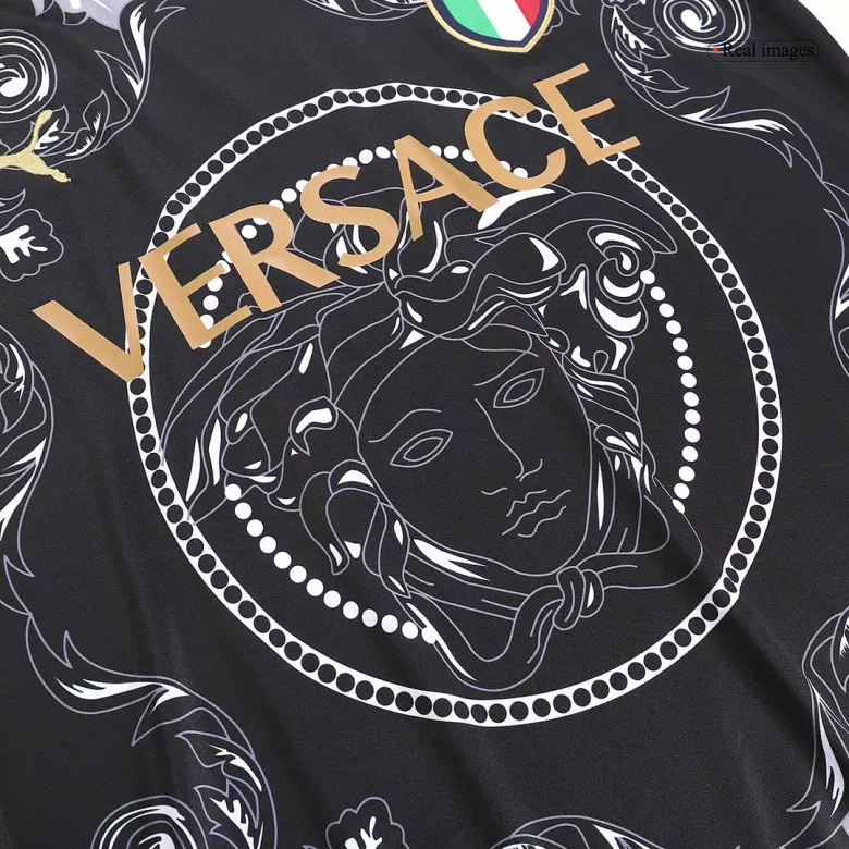 Men's Italy  x Versace Special Soccer Jersey Shirt 2023 Black - Fan Version - Pro Jersey Shop