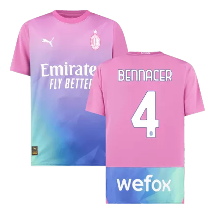 Men's BENNACER #4 AC Milan Third Away Soccer Jersey Shirt 2023/24 - Fan Version - Pro Jersey Shop