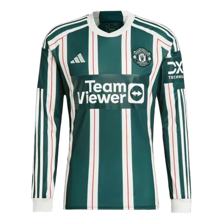 Men's Manchester United Away Long Sleeves Soccer Jersey Shirt 2023/24 - Fan Version - Pro Jersey Shop