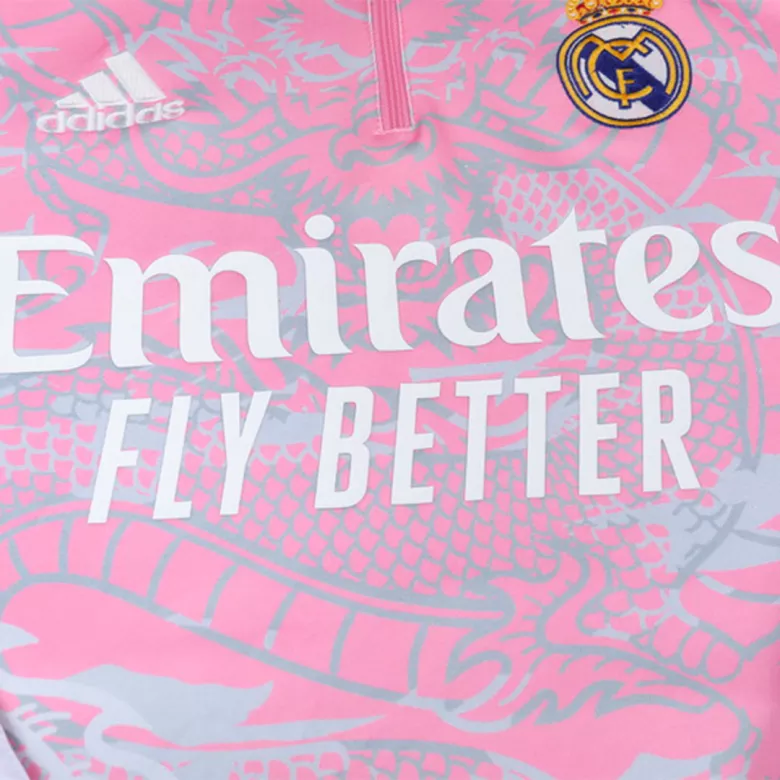 Kids Real Madrid  x Chinese Dragon Zipper Tracksuit Sweat Shirt Kit(Top+Pants) 2023/24 - Pro Jersey Shop