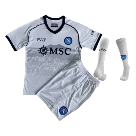 Kids Napoli Away Soccer Jersey Whole Kit (Jersey+Shorts+Socks) 2023/24 - Pro Jersey Shop