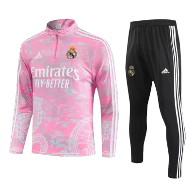 Kids Real Madrid  x Chinese Dragon Zipper Tracksuit Sweat Shirt Kit(Top+Pants) 2023/24 - Pro Jersey Shop