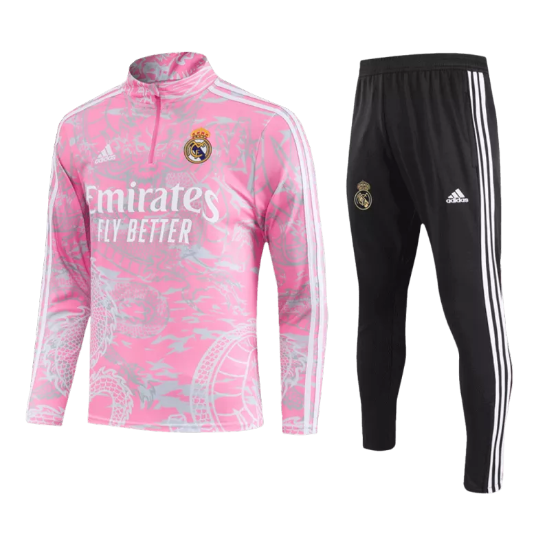 Kids Real Madrid  x Chinese Dragon Zipper Tracksuit Sweat Shirt Kit(Top+Pants) 2023/24 - Pro Jersey Shop