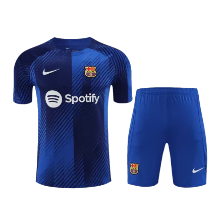 Men's Barcelona Pre-Match Soccer Jersey Kit (Jersey+Shorts) 2023/24 - Pro Jersey Shop