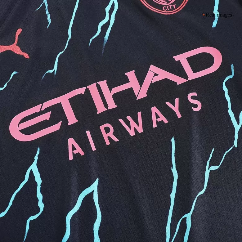 Men's Manchester City Third Away Long Sleeves Soccer Jersey Shirt 2023/24 - Fan Version - Pro Jersey Shop