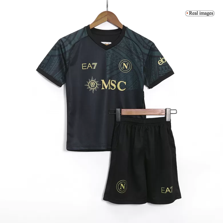 Kids Napoli Third Away Soccer Jersey Kit (Jersey+Shorts) 2023/24 - Pro Jersey Shop
