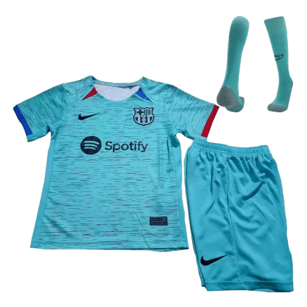 Kids Barcelona Third Away Soccer Jersey Whole Kit (Jersey+Shorts+Socks) 2023/24 - Pro Jersey Shop