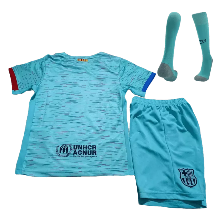 Kids Barcelona Third Away Soccer Jersey Whole Kit (Jersey+Shorts+Socks) 2023/24 - Pro Jersey Shop
