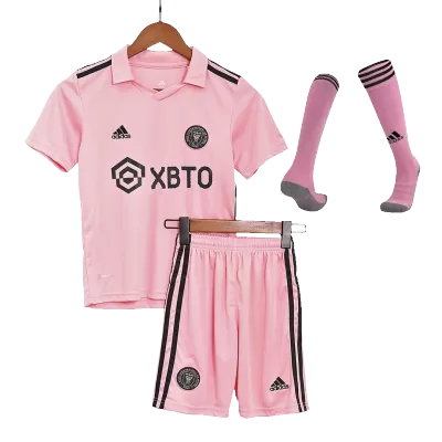 Kids Inter Miami CF Home Soccer Jersey Whole Kit (Jersey+Shorts+Socks) 2022 - Pro Jersey Shop