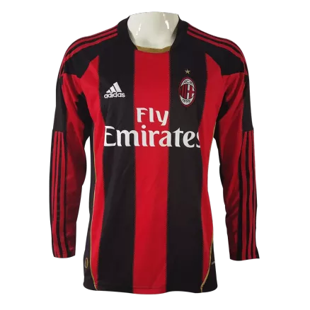 Men's Retro 2010/11 AC Milan Home Long Sleeves Soccer Jersey Shirt - Fan Version - Pro Jersey Shop
