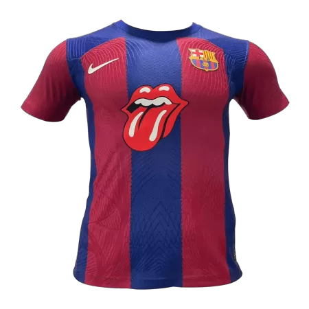 Men's Authentic Barcelona x Rolling Stones Soccer Jersey Shirt 2023/24 - Pro Jersey Shop