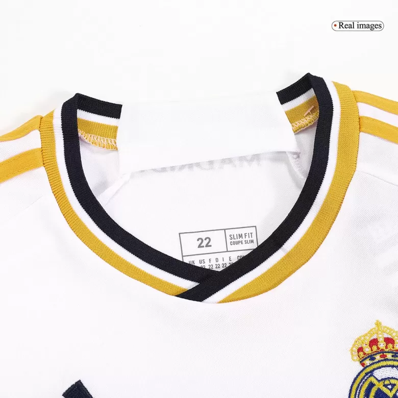 Kids Real Madrid Home Long Sleeve Soccer Jersey Kit (Jersey+Shorts) 2023/24 - Pro Jersey Shop