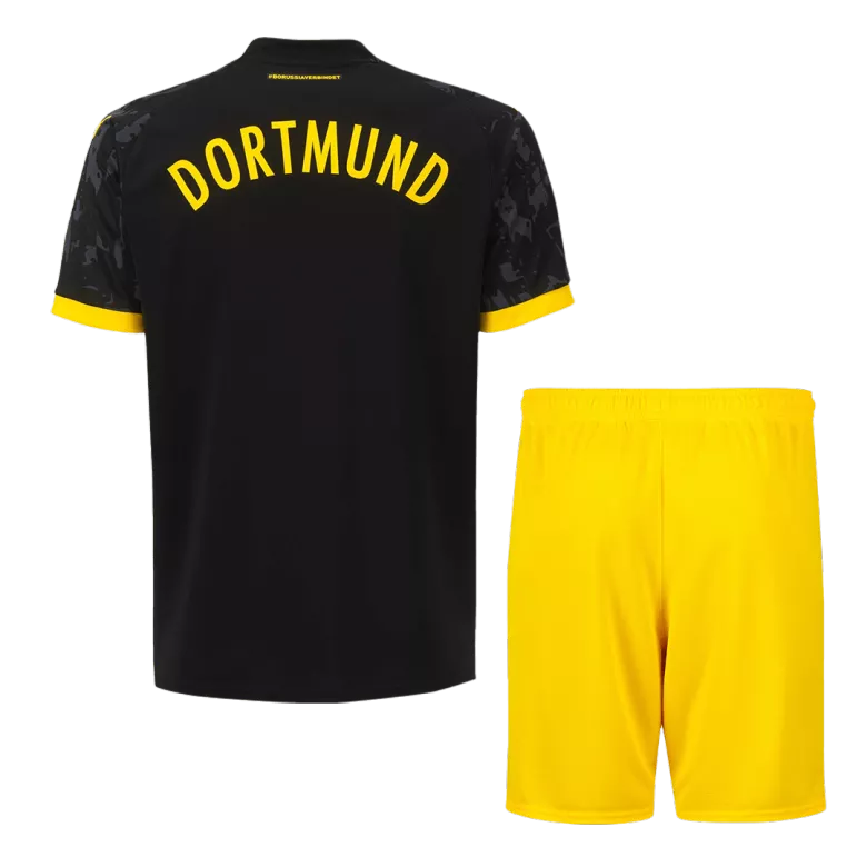 Kids Borussia Dortmund Away Soccer Jersey Kit (Jersey+Shorts) 2023/24 - Pro Jersey Shop