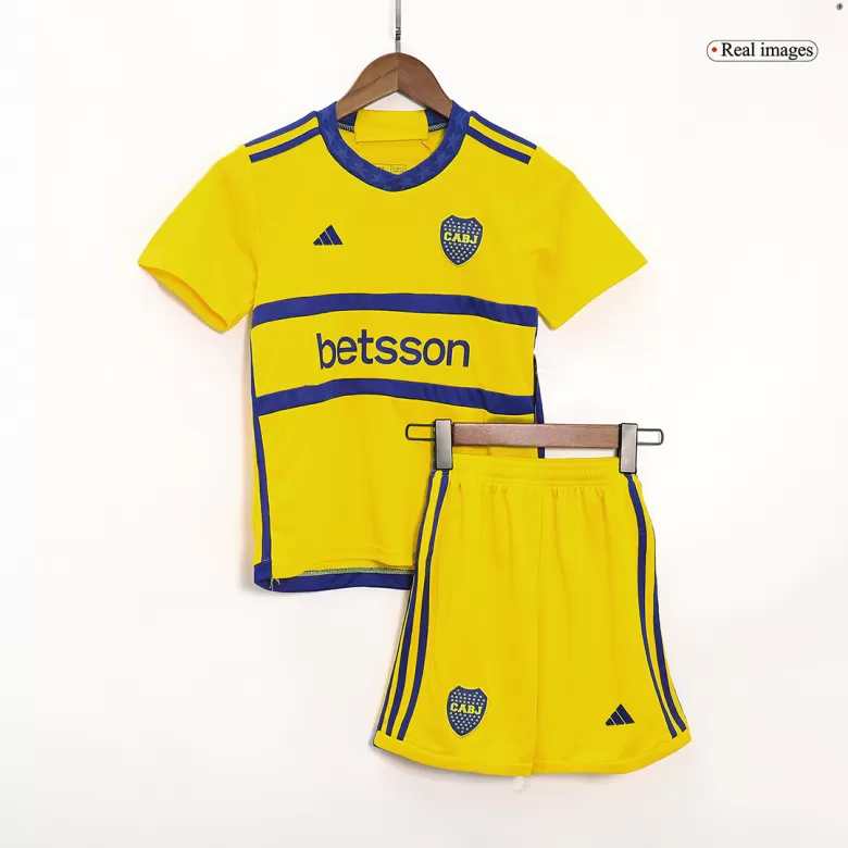 Kids Boca Juniors Away Soccer Jersey Kit (Jersey+Shorts) 2023/24 - Pro Jersey Shop