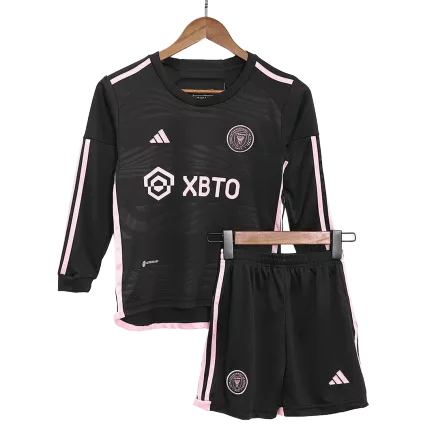 Kids Inter Miami CF Away Long Sleeve Soccer Jersey Kit (Jersey+Shorts) 2023/24 - Pro Jersey Shop