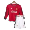 Kids Manchester United Home Long Sleeve Soccer Jersey Kit (Jersey+Shorts) 2023/24 - Pro Jersey Shop