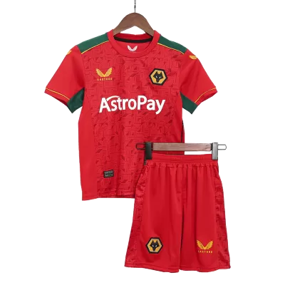 Kids Wolverhampton Wanderers Away Soccer Jersey Kit (Jersey+Shorts) 2023/24 - Pro Jersey Shop