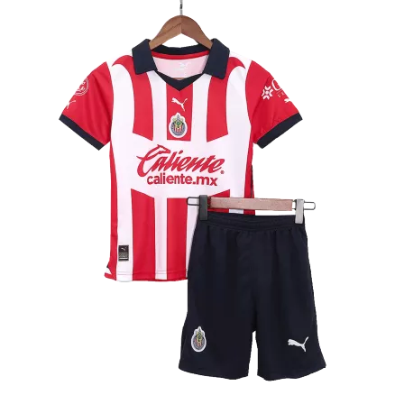 Kids Chivas Home Soccer Jersey Kit (Jersey+Shorts) 2023/24 - Pro Jersey Shop